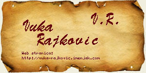 Vuka Rajković vizit kartica